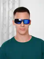 Синий солнцезащитные очки унисекс спортивные, 2 цвета