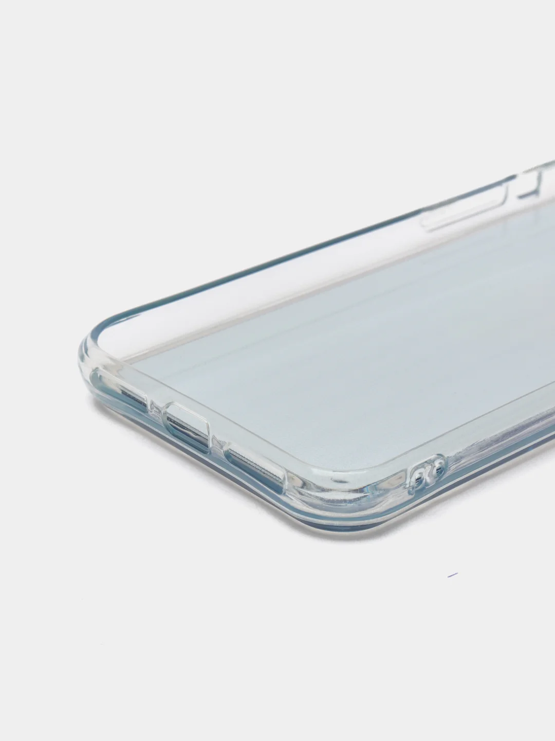 Синий чехол iPhone X / Xs силиконовый переливающийся жидкий с блестками