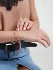 Серебряный браслет "Красная нить"