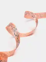 Коралловый лента атласная с рисунком 15 мм