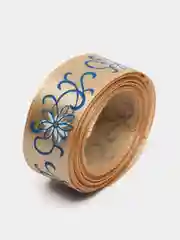 Песочный хаки лента атласная с рисунком 15 мм