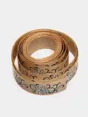 Песочный хаки лента атласная с рисунком 15 мм