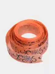 Коралловый лента атласная с рисунком 15 мм