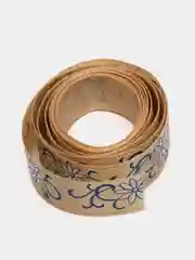 Песочный хаки лента атласная с рисунком 15 мм