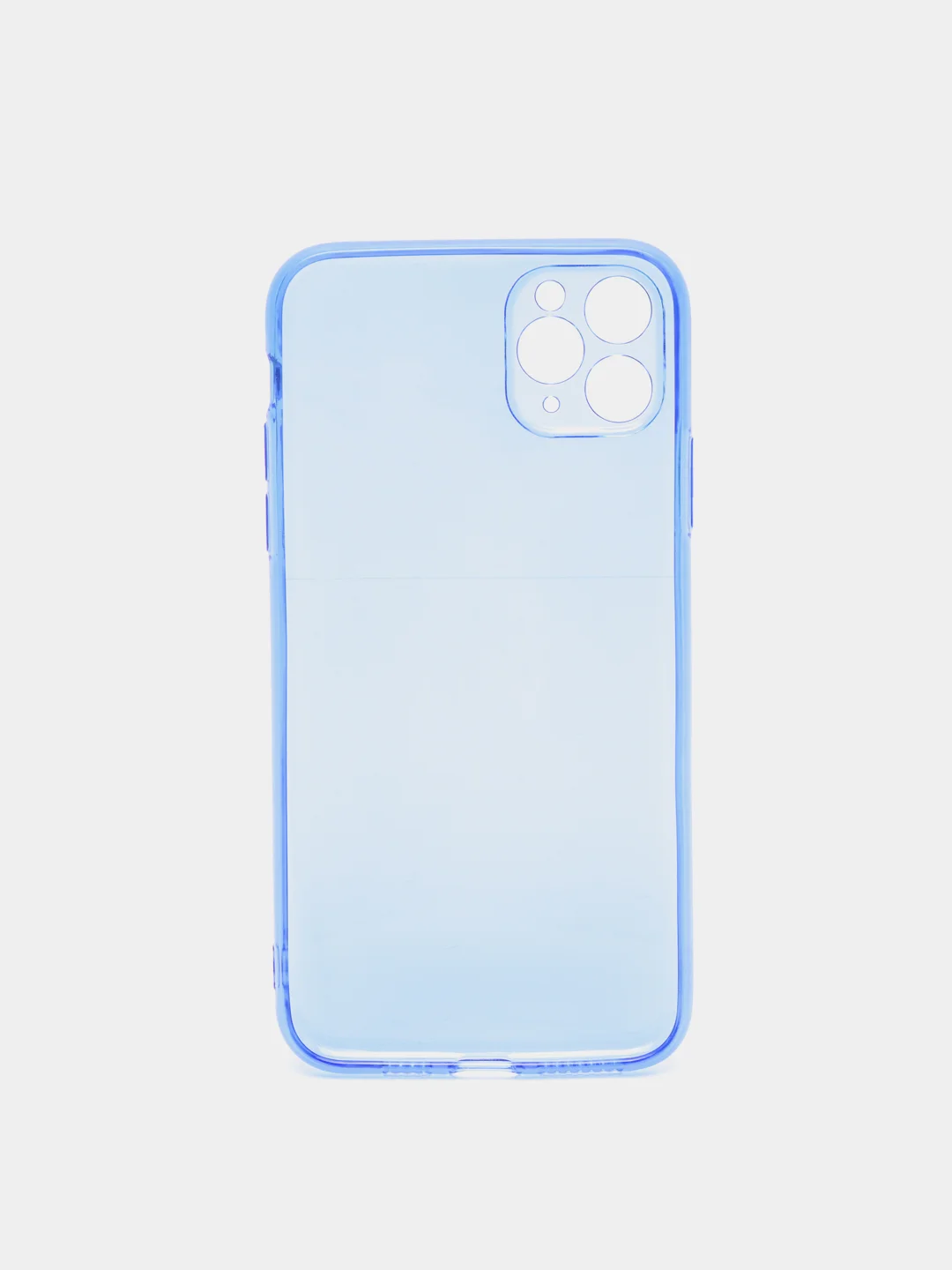 Синий чехол iPhone 11/12/7/7+/X/XR/11PRO MAX /12/12PRO MAX Плотный Цветной глянцевый   1.5mm
