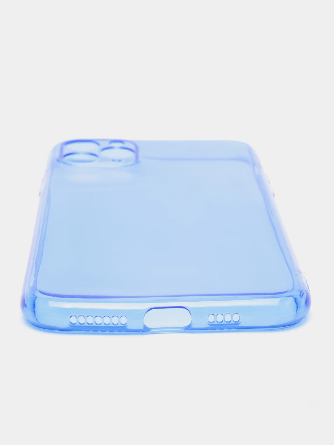 Синий чехол iPhone 11/12/7/7+/X/XR/11PRO MAX /12/12PRO MAX Плотный Цветной глянцевый   1.5mm