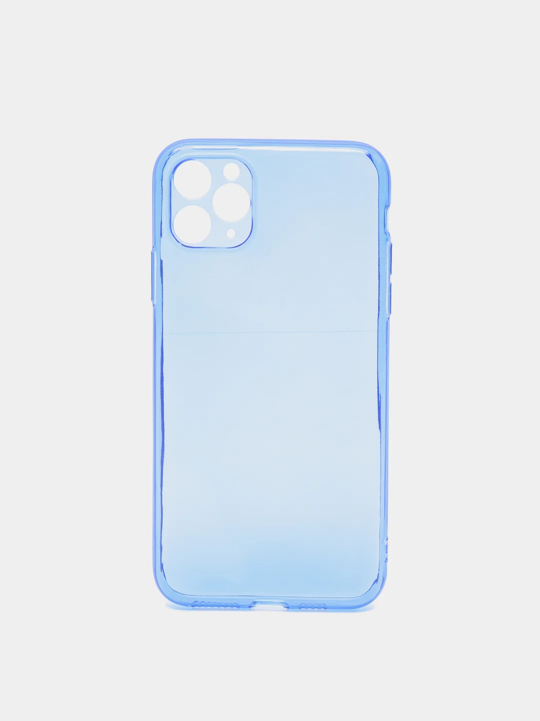 Синий чехол iPhone 11/12/7/7+/X/XR/11PRO MAX /12/12PRO MAX Плотный Цветной глянцевый   1.5mm