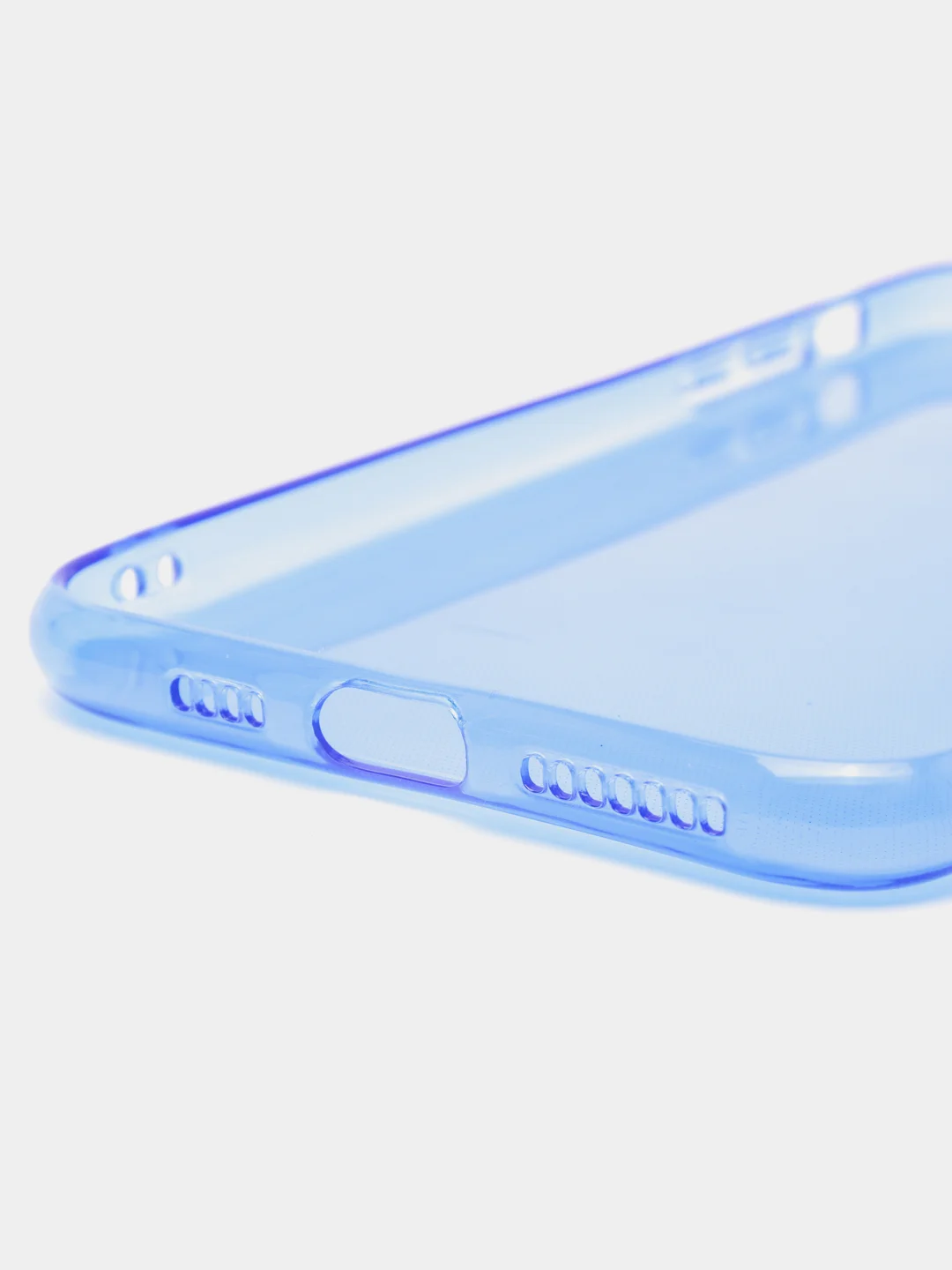 Синий чехол iPhone 11/12/7/7+/X/XR/11PRO MAX /12/12PRO MAX Плотный Цветной глянцевый   1.5mm