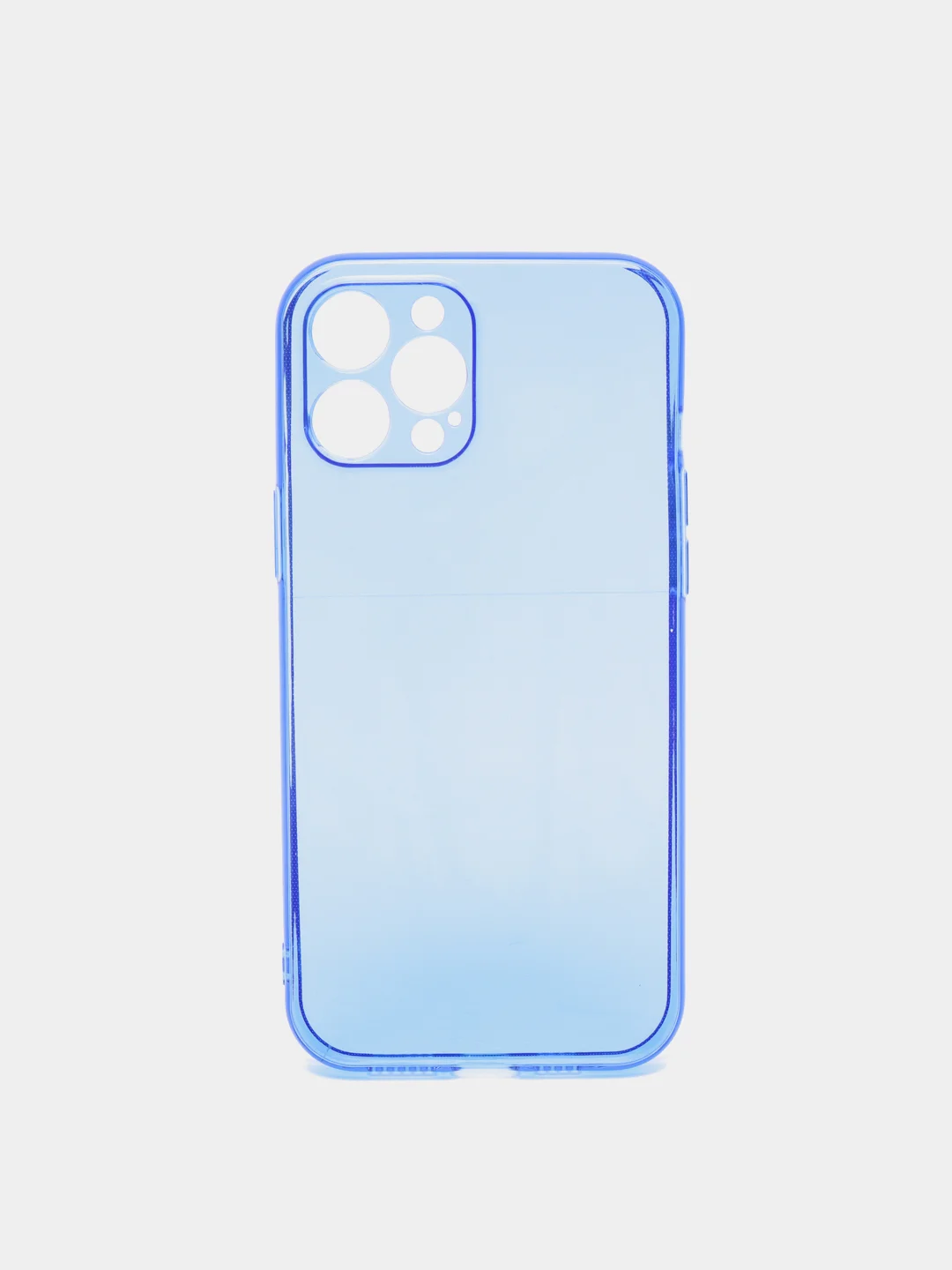 Синий чехол iPhone 11/12/7/7+/X/XR/11PRO MAX /12/12PRO MAX Плотный Цветной глянцевый   1.5mm