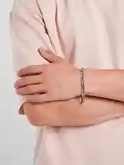 Серебряный браслет мужской из нержавеющей стали, цепочка на руку