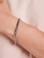 Серебряный браслет мужской из нержавеющей стали, цепочка на руку