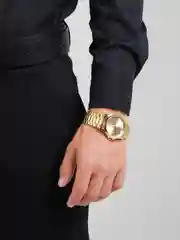 Желтый кварцевые мужские часы наручные