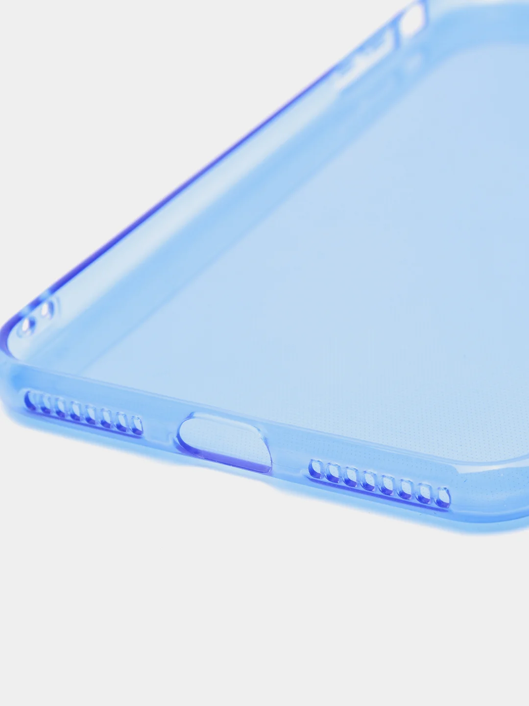 Синий чехол iPhone 11/12/7/7+/X/XR/11PRO MAX /12/12PRO MAX Плотный Цветной глянцевый   1.5mm