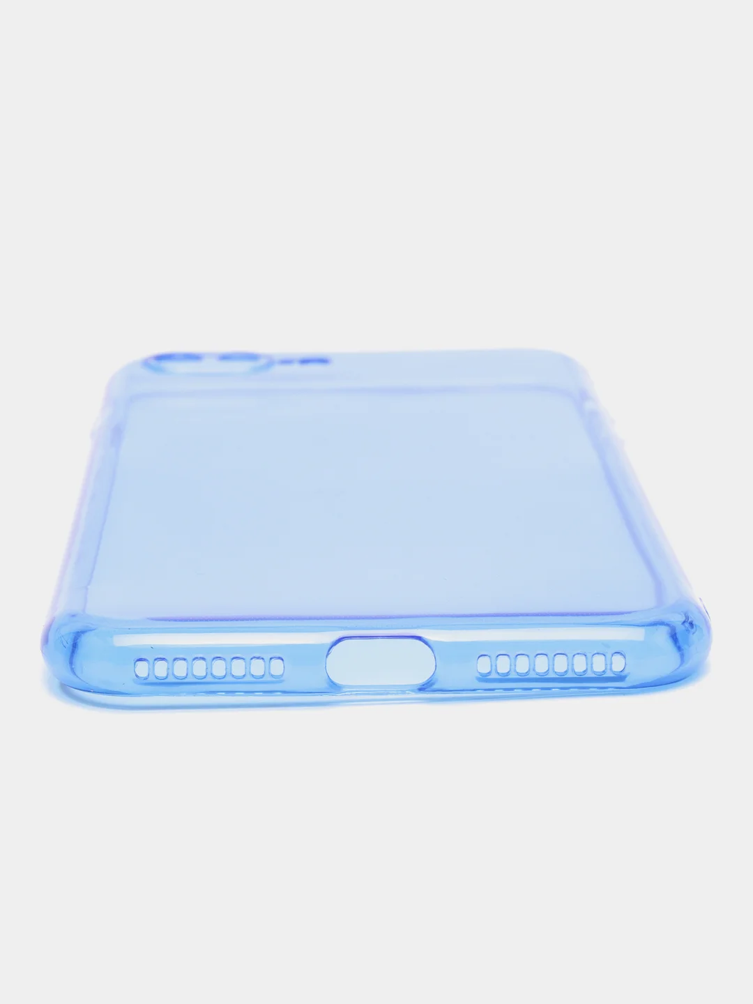 Синий чехол iPhone 11/12/7/7+/X/XR/11PRO MAX /12/12PRO MAX Плотный Цветной глянцевый   1.5mm