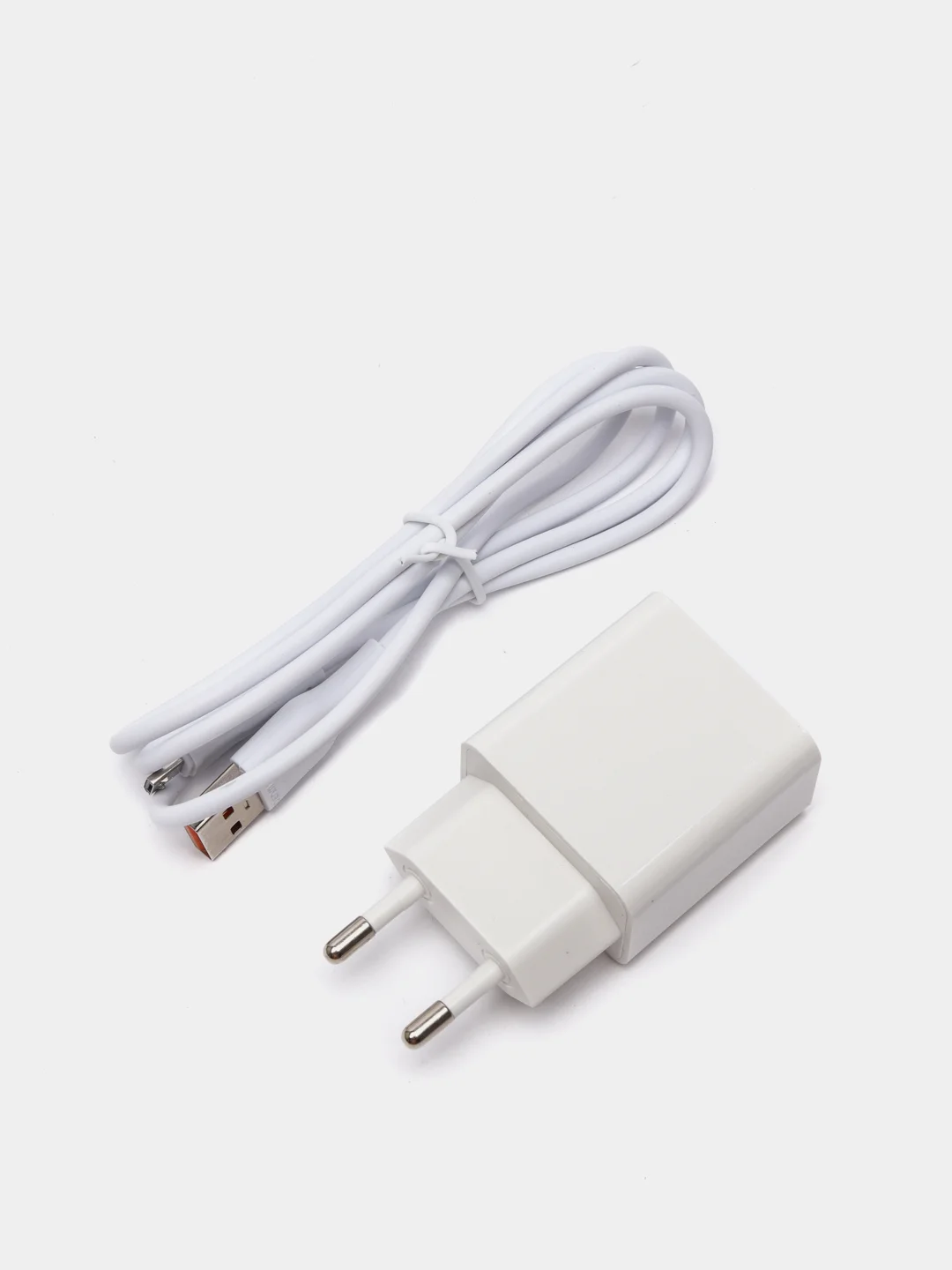 Сетевое зарядное устройство Denmen DC02 с проводом Type-C, microUSB, Lightning, 2.4 A