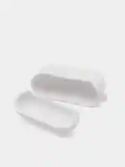 Бежевый силиконовый чехол для наушников Airpods Pro с принтом Nike, Nasa (Найк, Наса))