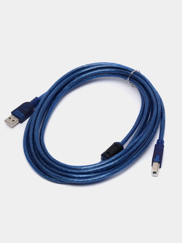 Кабель USB AM-USB BM, интерфейсный, iLAN, голубой, 3 м