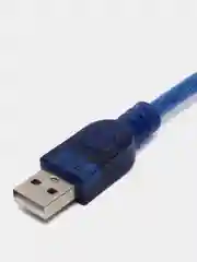 Кабель USB AM-USB BM, интерфейсный, iLAN, голубой, 3 м