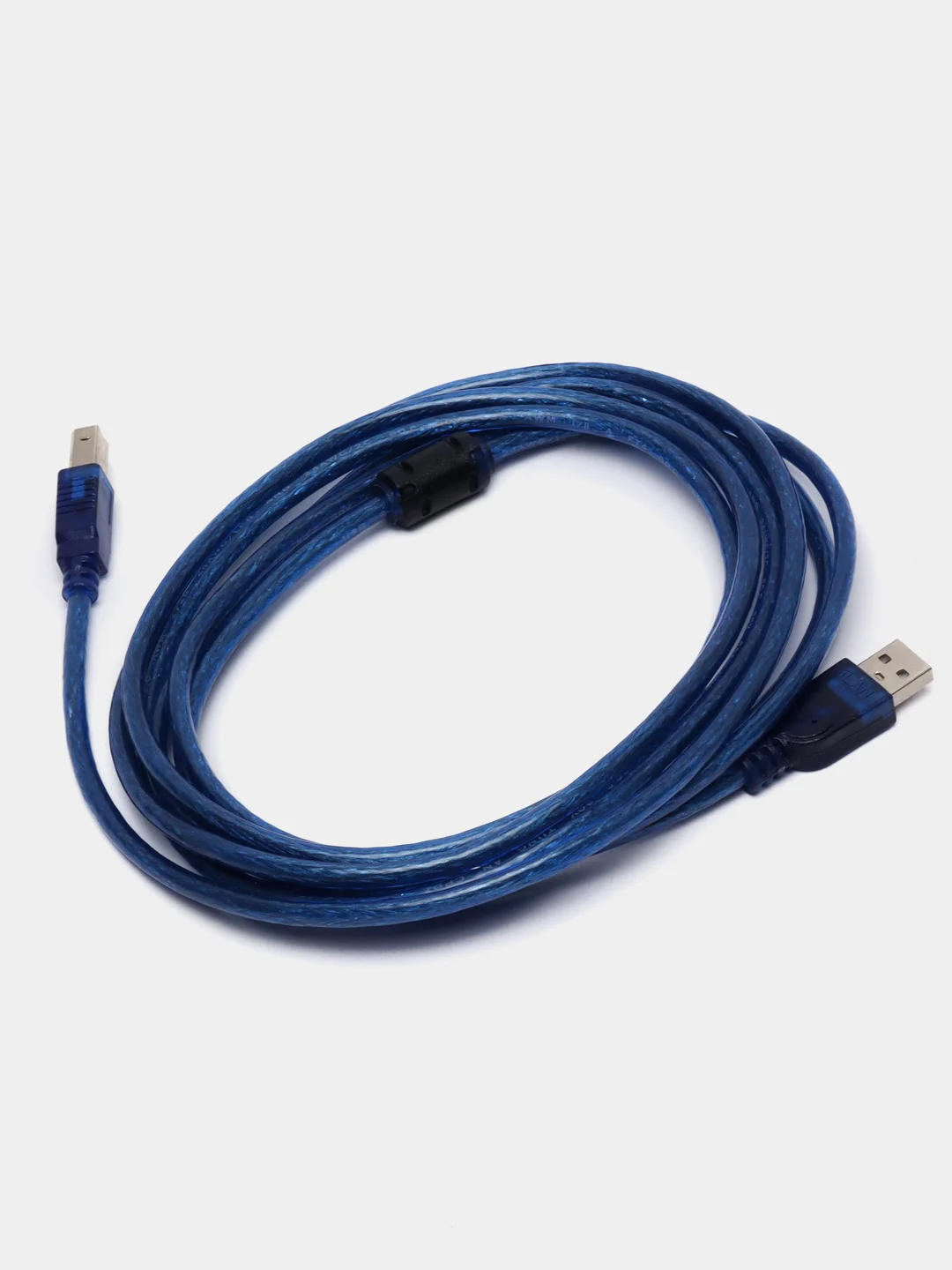 Кабель USB AM-USB BM, интерфейсный, iLAN, голубой, 3 м