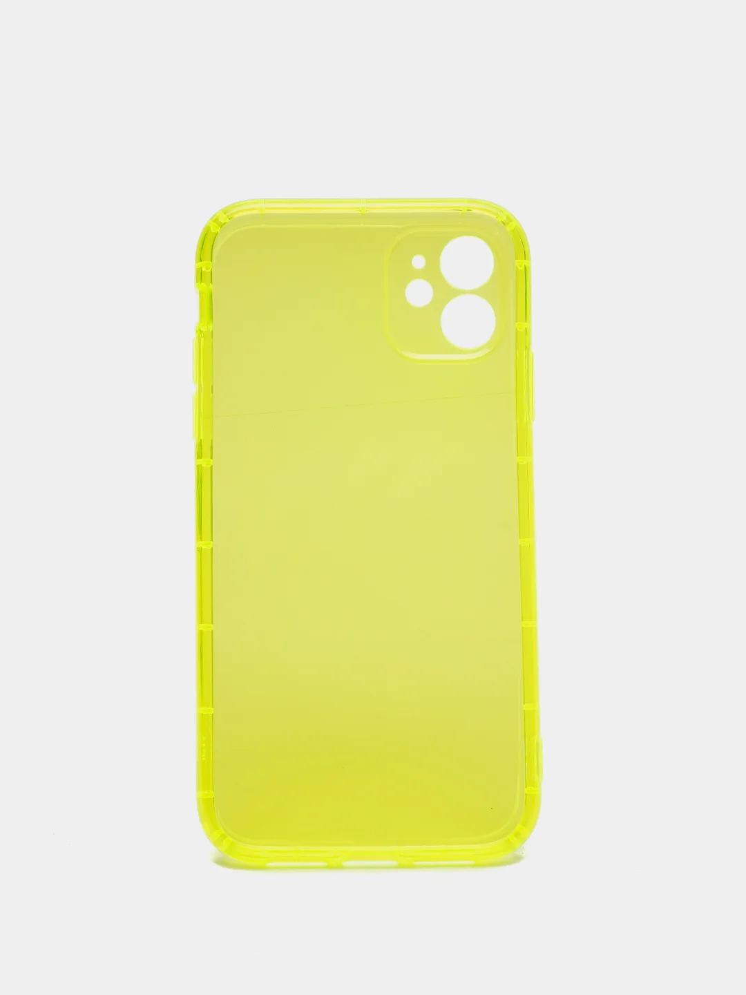 Желтый чехол для iPhone 11 прозрачный цветной силиконовый