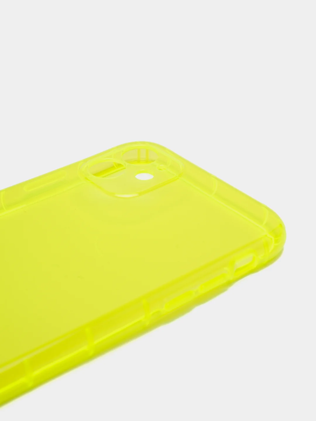 Желтый чехол для iPhone 11 прозрачный цветной силиконовый