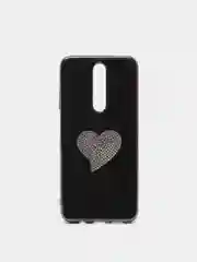 Черный чехол Xiaomi Redmi K30 / Poco X2, Сяоми Редми К30 / Поко Х2 силиконовый со стразами