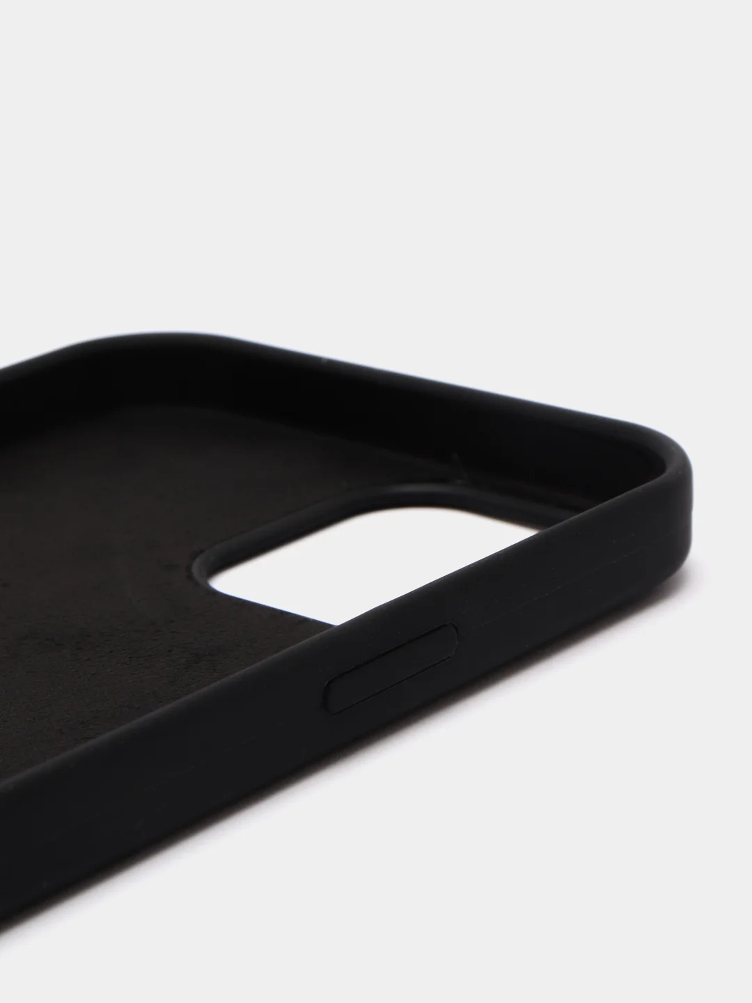 Черный чехол для iPhone 12 Pro Max 6.7" Silicone Case закрытый низ с логотипом