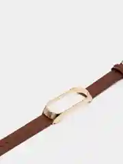 Терракотовый ремешок для Xiaomi Mi band 3, 4, 5, 6 кожаный, для фитнес браслета