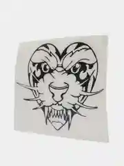 Черный переливающаяся наклейка Tiger sticker "Тигр в сердце", без фона