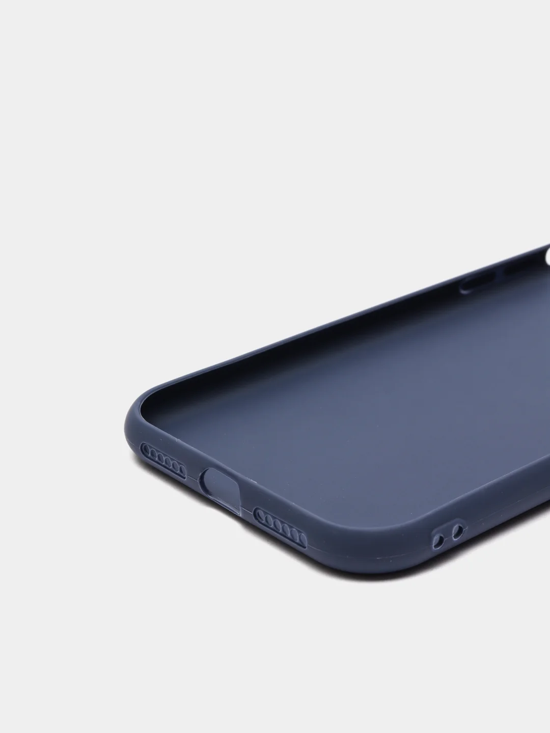 Темно-синий чехол iPhone 7/8 SE(2020), 7+/8+, XR, 11, 12 mini, 12/12 pro, 12 pro max, силиконовый