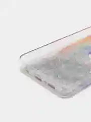 Коричневый чехол Samsung Galaxy M31 (Самсунг Галакси М31) переливающийся жидкий с блестками