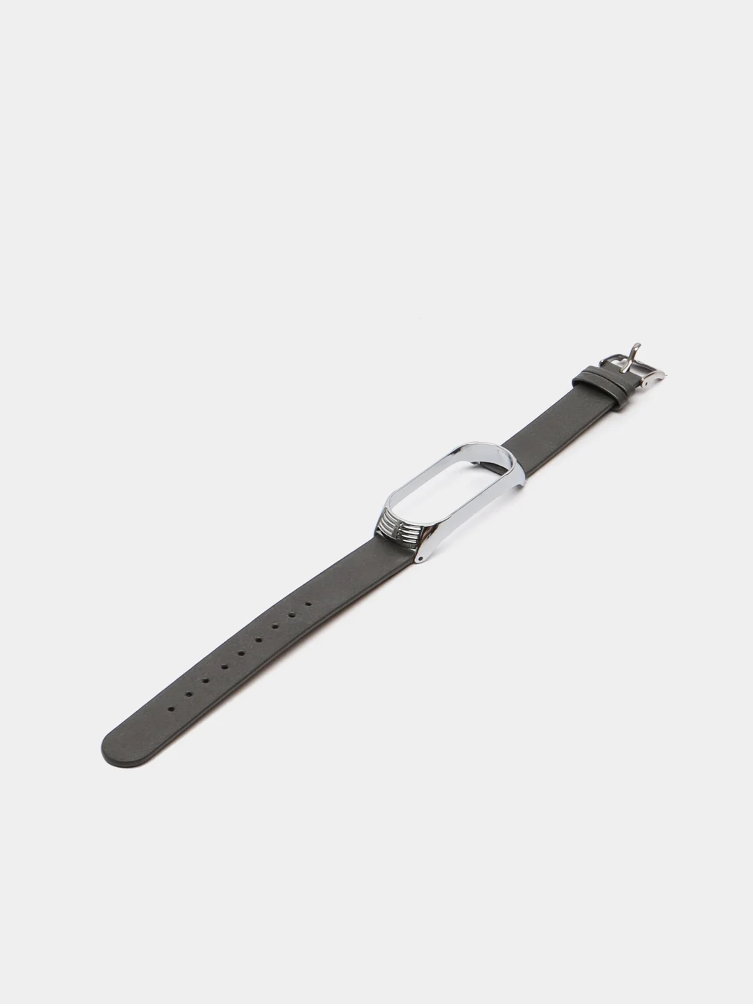 Серый ремешок для Xiaomi Mi band 3, 4, 5, 6 кожаный, для фитнес браслета