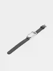 Серый ремешок для Xiaomi Mi band 3, 4, 5, 6 кожаный, для фитнес браслета