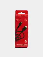 Черный usb Кабель зарядки Lightning iPhone Micro Type-C Android, iOS Borofone 1м, 60W, 3А