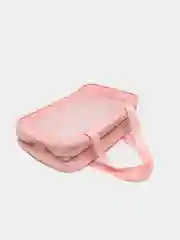 Розовый сумка-косметичка с ручками, на молнии