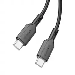 Черный usb Кабель зарядки Lightning iPhone Micro Type-C Android, iOS Borofone 1м, 60W, 3А