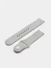 Серый силиконовый ремешок для Xiaomi Amazfit Bip / Huawei / Samsung, 20 мм / 22 мм, с кнопкой