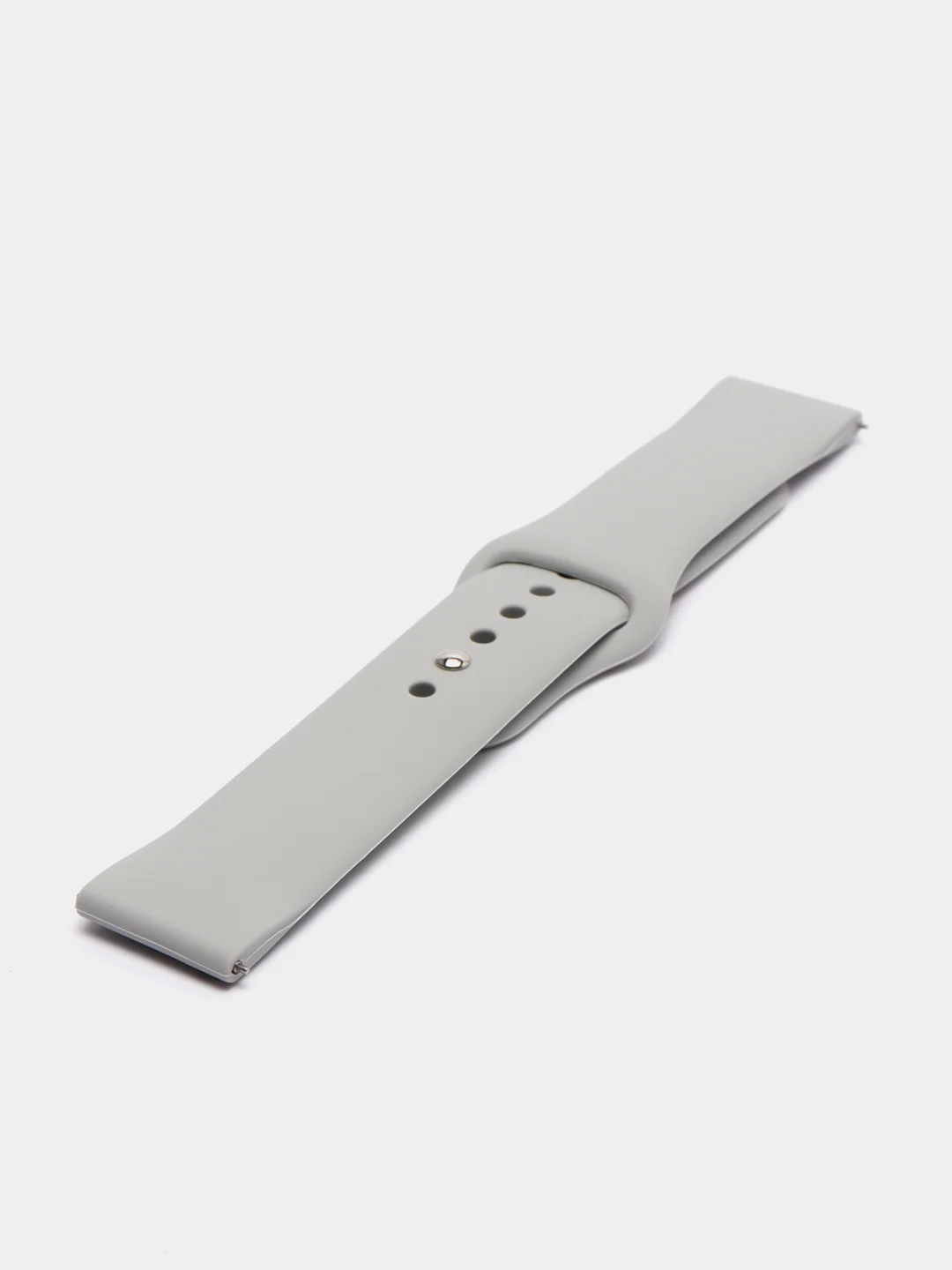 Серый силиконовый ремешок для Xiaomi Amazfit Bip / Huawei / Samsung, 20 мм / 22 мм, с кнопкой