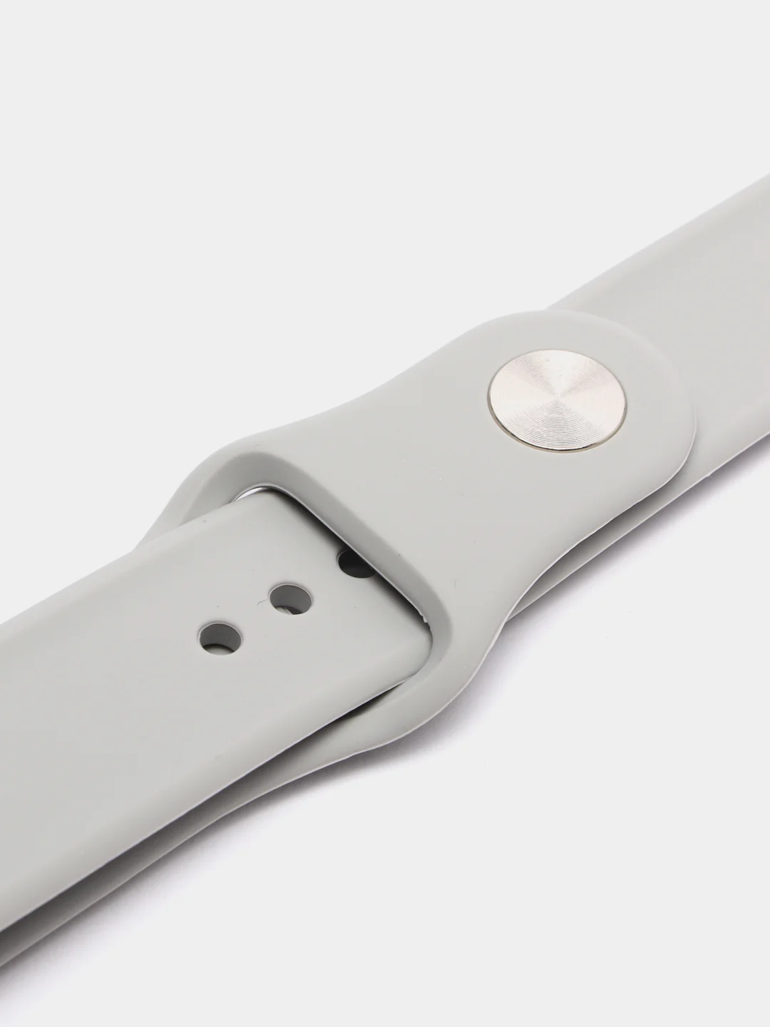 Серый силиконовый ремешок для Xiaomi Amazfit Bip / Huawei / Samsung, 20 мм / 22 мм, с кнопкой