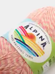 Коралловый меланж пряжа Alpina "Lollipop", хлопок, 50 г, 175 м