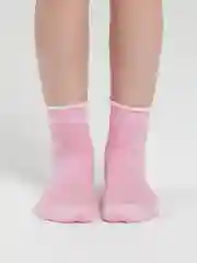 Розовый носки для девочки ажурные, сетка