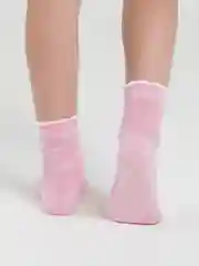 Розовый носки для девочки ажурные, сетка