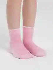 Розовый носки для девочки ажурные, сетка