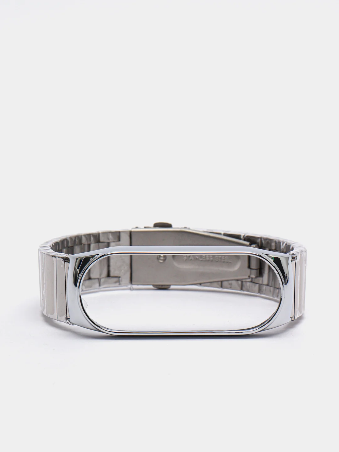 Серебряный металлический ремешок для Xiaomi Mi Band 3 / 4 / 5 / 6 стальной фитнес браслет