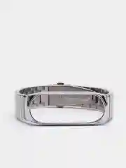 Серебряный металлический ремешок для Xiaomi Mi Band 3 / 4 / 5 / 6 стальной фитнес браслет