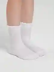 Белый носки для девочки ажурные, сетка