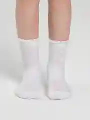 Белый носки для девочки ажурные, сетка
