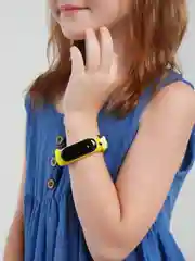 Светло-жёлтый детские электронные смарт-часы М3+, с героями мультфильмов