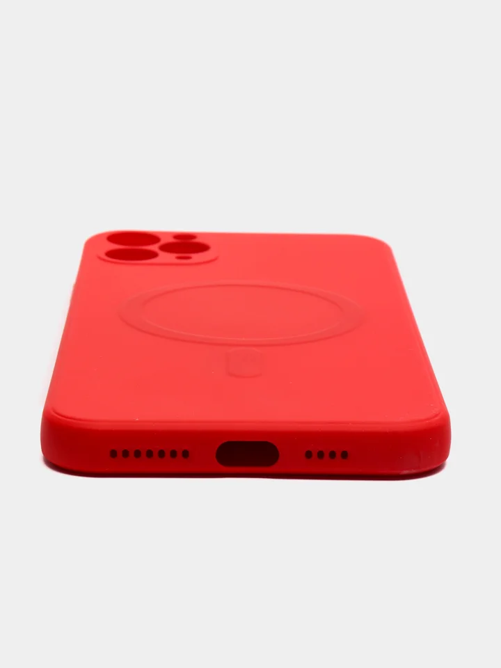 Алый чехол Soft Touch silicone case с магнитом MagSafe для iPhone 11, 11Pro, 11Pro Max