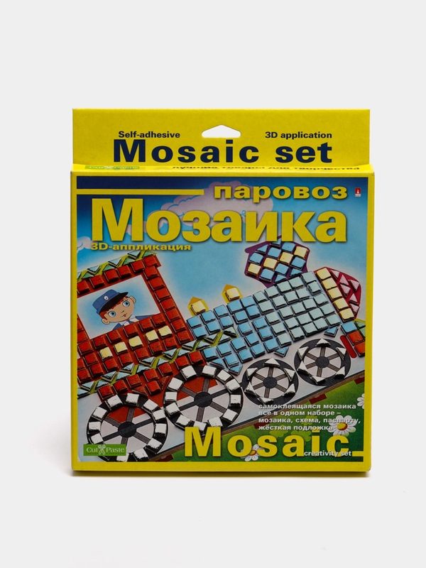 Набор для детского творчества. Декоративная мозаика - аппликация Паровоз. Hobby Time